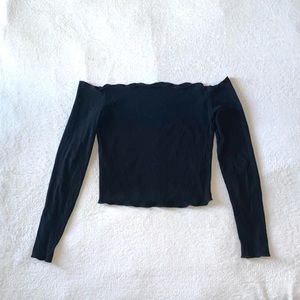 Off the Shoulder Long Sleeve Top